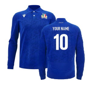 2024-2025 Italy Rugby LS Cotton Home Shirt