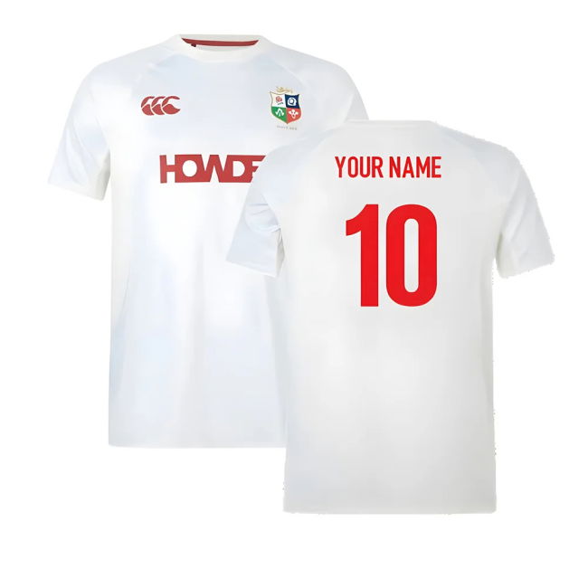 2024-2025 British and Irish Lions Superlight Tee (Cream) (Your Name)