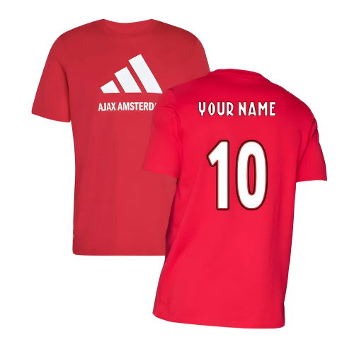 2025-2026 Ajax Seasonal Graphic Tee (Bold Red) (Your Name)