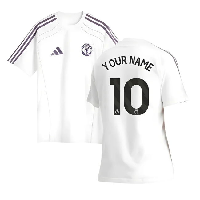 2025-2026 Man Utd UBP Tee (White) (Your Name)