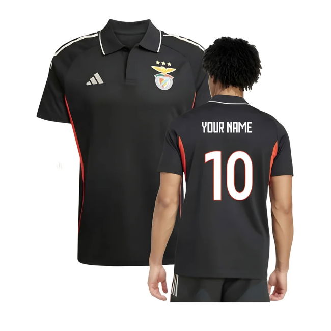 2025-2026 Benfica Polo Shirt (Black) (Your Name)