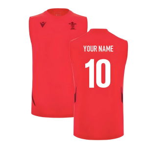 2025-2026 Wales Rugby Training Sleeveless Shirt (Red)