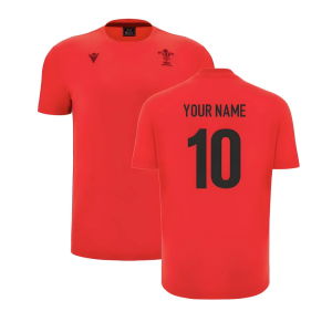 2025-2026 Wales WRU Travel Cotton Tee (Red) - Kids
