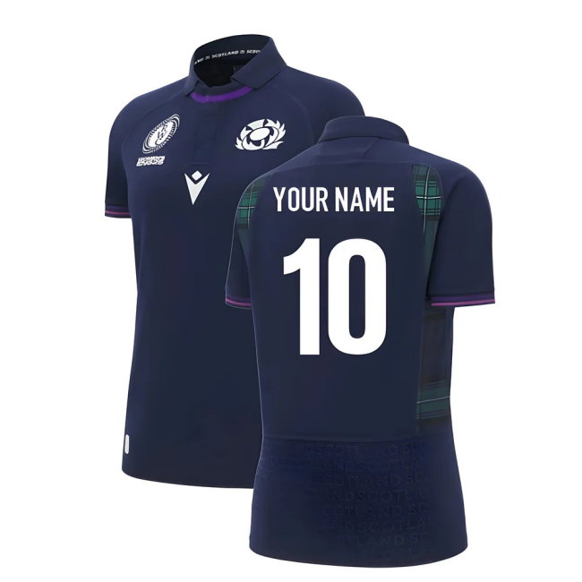2025-2026 Scotland Home WRWC Poly Rugby Shirt (Womens) (Your Name)
