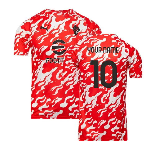 2025-2026 AC Milan Warm Up Jersey (White) (Your Name)