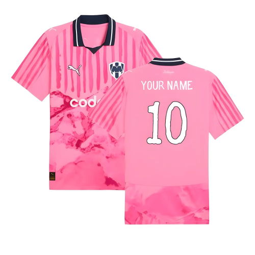 2025-2026 KIDSUPER x CF Monterrey Goalkeeper CWC Shirt (Pink) (Your Name)