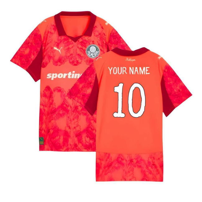 2025-2026 KIDSUPER x SE Palmeiras CWC Shirt (Glowing Red) - Womens (Your Name)