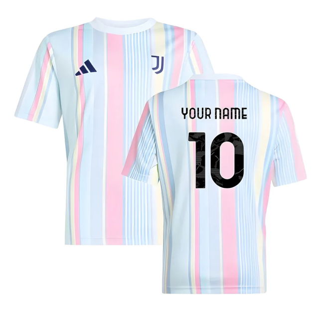 2025-2026 Juventus Pre-Match Shirt (White) - Kids (Your Name)