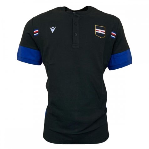 2020-2021 Sampdoria Travel Cotton Polo Shirt (Black)