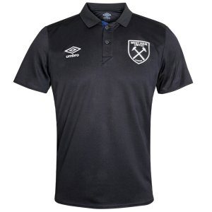 2021-2022 West Ham Poly Polo Shirt (Black)