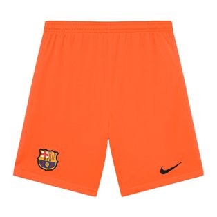 2021-2022 Barcelona Home Goalkeeper Shorts (Orange) - Kids