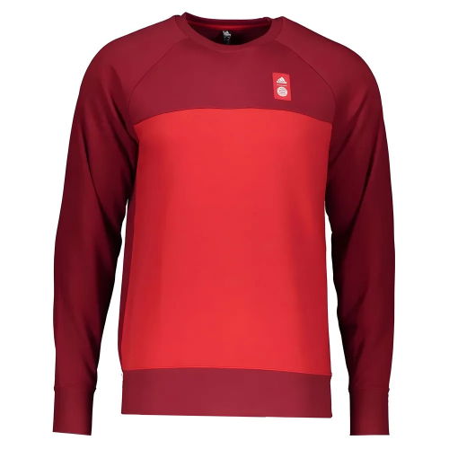 2021-2022 Bayern Munich Graphic Crew Sweat (Red)