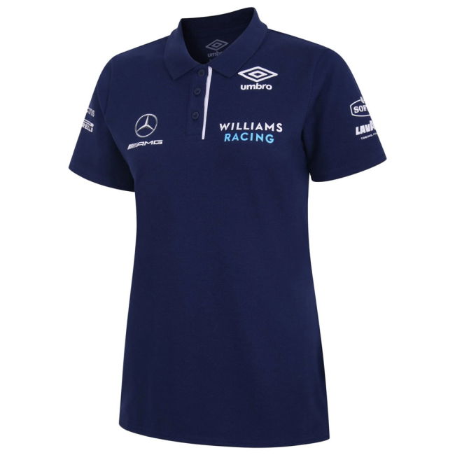 2021 Williams Racing Media Polo Shirt (Womens) - Navy