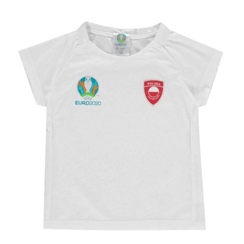 2020 Poland Euros Tee Shirt (White) - Kids