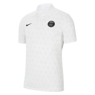 PSG 2021-2022 Authentic Slim Polo Shirt (White)