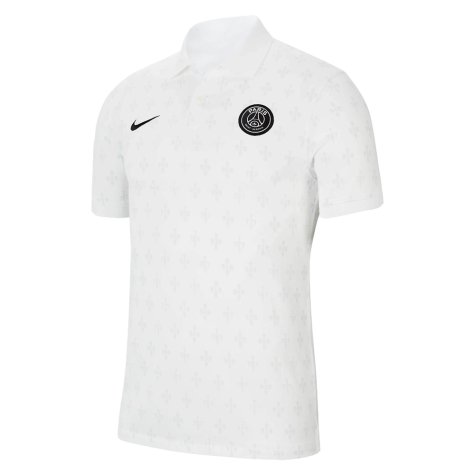 PSG 2021-2022 Authentic Slim Polo Shirt (White) [CW5310-100] - Uksoccershop
