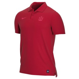 2021-2022 Atletico Madrid Slim Polo Shirt (Red)