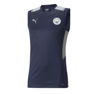 2021-2022 Man City Sleeveless Shirt (Peacot)