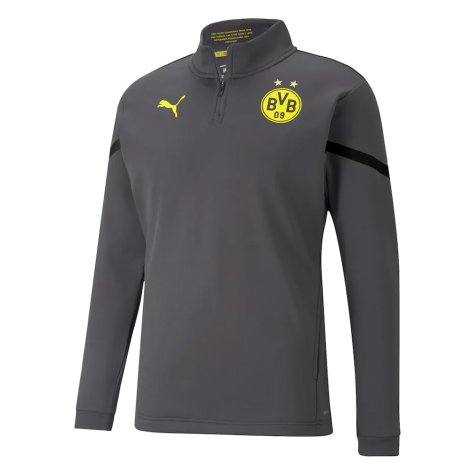 2021-2022 Borussia Dortmund Pre Match Half Zip Top (Asphalt)