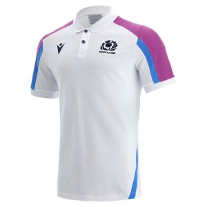 2021-2022 Scotland Official Polycotton Polo Shirt (White)