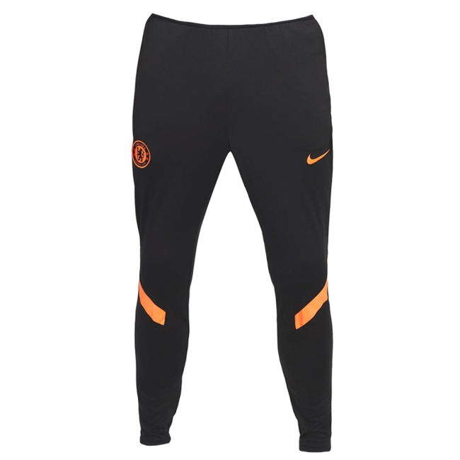 2021-2022 Chelsea Strike Dri-Fit Tracksuit Bottoms (Black)