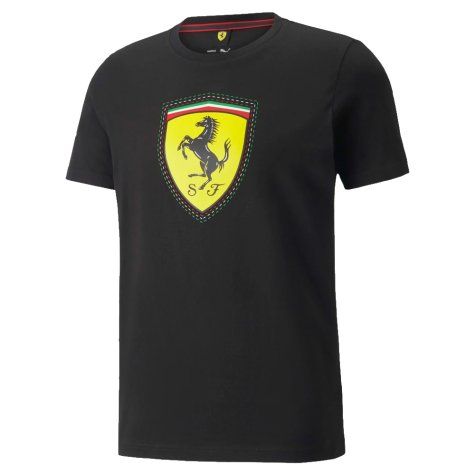 2022 Ferrari Race Colored Big Shield Tee (Black)