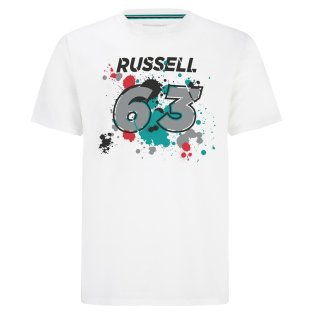 2022 Mercedes George Russell #63 T-Shirt (White)
