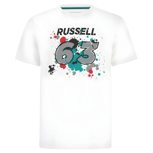 2022 Mercedes George Russell #63 T-Shirt (White)