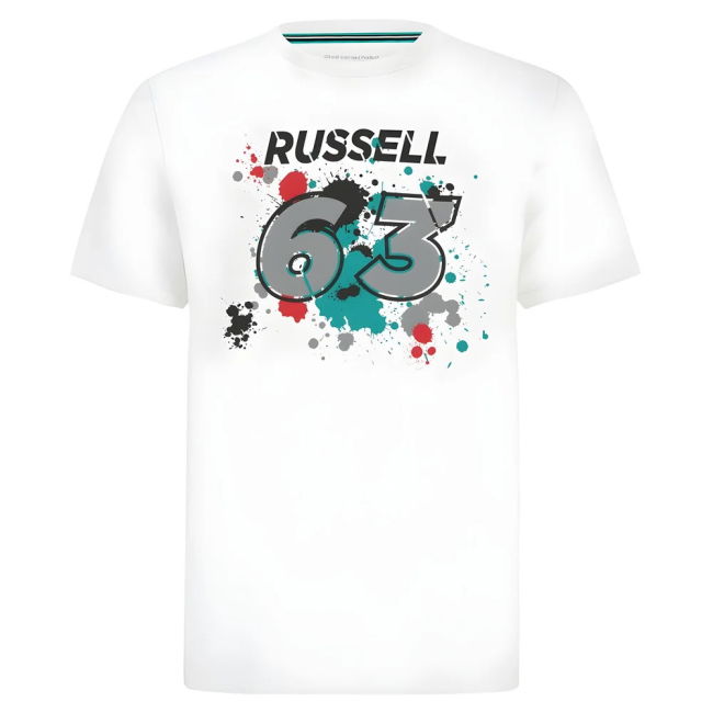 2022 Mercedes George Russell #63 T-Shirt (White)