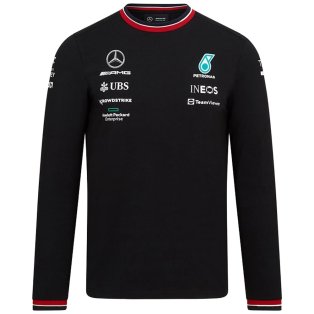 2022 Mercedes Lewis Hamilton LS Driver Tee (Black)