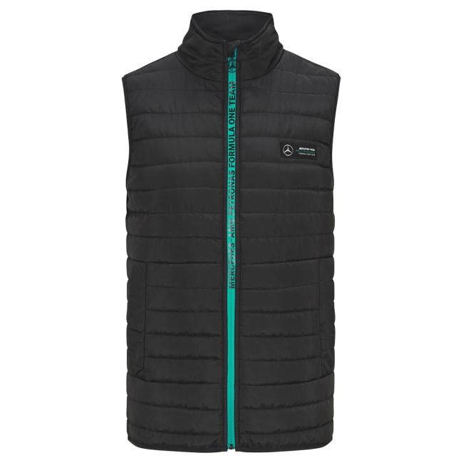 2023 Mercedes MAPF1 FW Mens Lightweight Padded Gilet (Black)