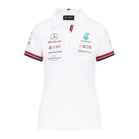 2022 Mercedes Polo Shirt (White) - Womens