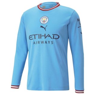 2022-2023 Man City Long Sleeve Home Shirt