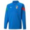 2022-2023 Italy Player Training Half Zip Top (Blue) - Kids