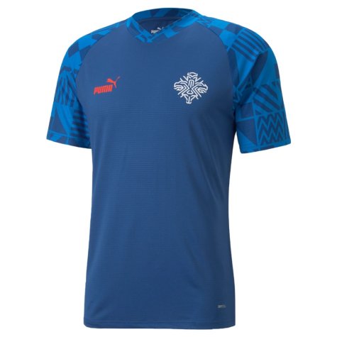 2022-2023 Iceland Pre Match Jersey (Blue)