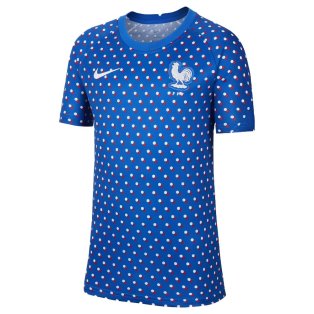2022-2023 France Pre-Match Training Shirt (Hyper Cobalt) - Kids