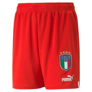 2022-2023 Italy Goalkeeper Shorts (Red) - Kids