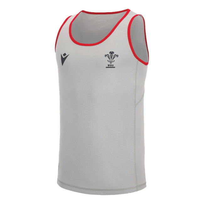 2022-2023 Wales WRU Training Poly Dry Singlet (Grey)