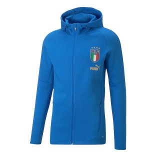 2022-2023 Italy Player Casuals Hooded Jacket (Blue)