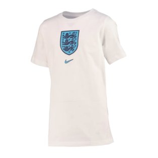 2022-2023 England Crest Tee (White) - Kids