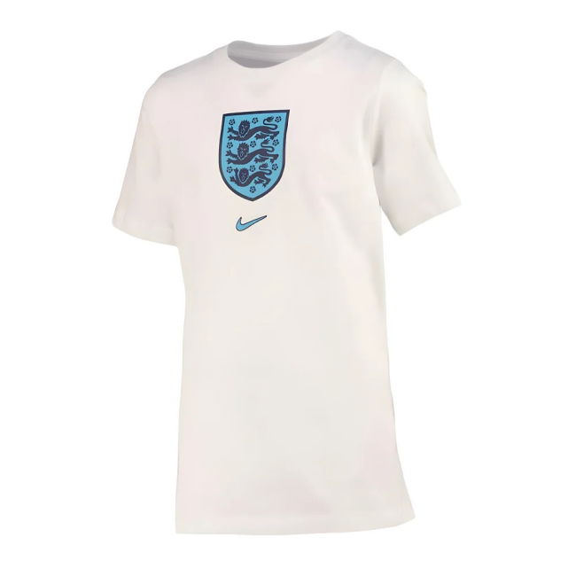 2022-2023 England Crest Tee (White) - Kids