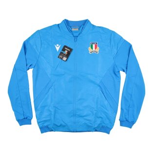 2022-2023 Italy Rugby Full Zip Travel Top (Blue)