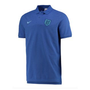 2022-2023 England Pique Polo Shirt (Blue)