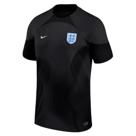 2022-2023 England Home Goalkeeper Shirt (Black) - Kids