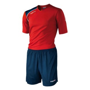Macron Team Wear Talos Shirt + Shorts (Red-Navy)