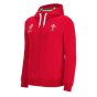 Wales RWC 2023 Full Zip Cotton Hooded Sweatshirt (Red)