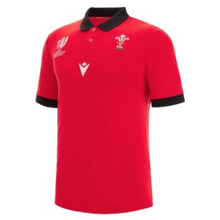 Wales 2023 RWC Rugby Cottonpoly Polo Shirt (Red)