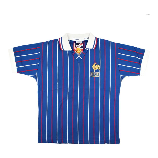 France Retro 1980s Home Football Shirt