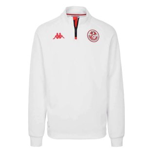 2022-2023 Tunisia Half Zip Sweatshirt (White)