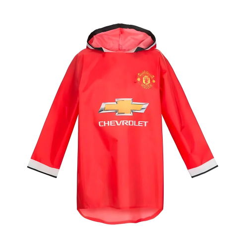 Manchester Rain Poncho (Red) - Kids